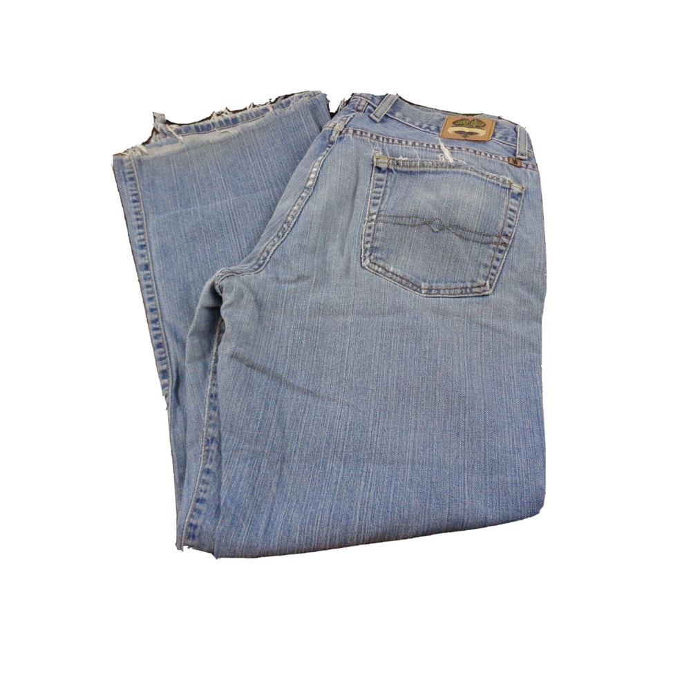 Lucky Brand Lazy Day Jean 33x30.5 Destroyed Mens